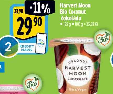 Harvest Moon Bio Coconut čokoláda 125 g 