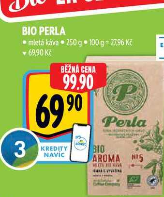 Bio perla mletá káva 250 g