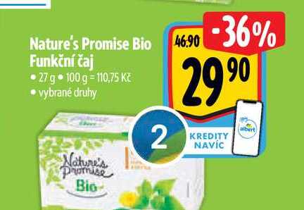 Nature's Promise Bio Funkční čaj 27 g vybrané druhy