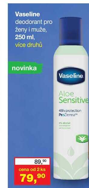 Vaseline deodorant pro ženy i muže, 250 ml