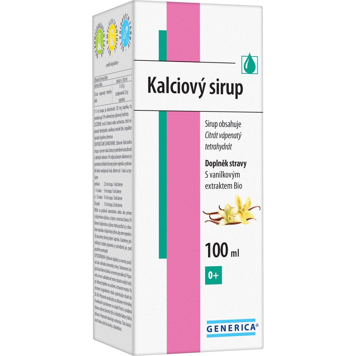 Kalciový sirup Generica 100ml