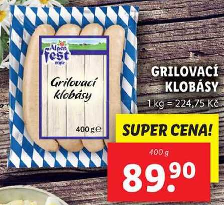 GRILOVACÍ KLOBÁSY, 400 g