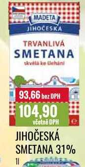 JIHOČESKÁ SMETANA 31% 1l