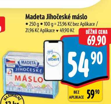 Madeta Jihočeské máslo 250 g