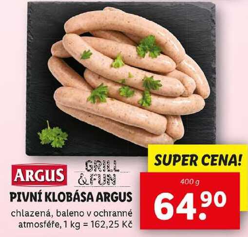 PIVNÍ KLOBÁSA ARGUS, 400 g