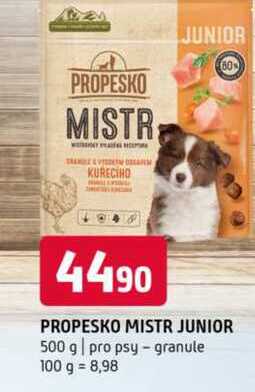 Propesko mistr Junior 500g, vybrané druhy