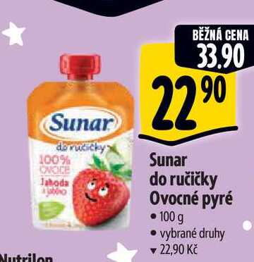   Sunar do ručičky Ovocné pyré 100 g 