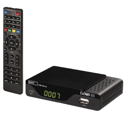 DVB-T2 přijímač EM190-S HD, 1 KS