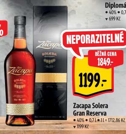 Zacapa Solera Gran Reserva, 0,7 l