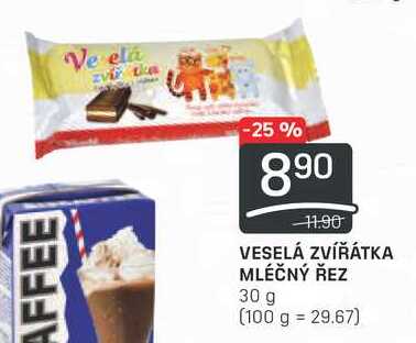 VESELÁ ZVÍŘÁTKA MLÉČNÝ ŘEZ 30 g