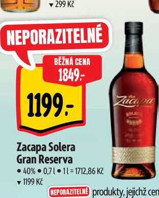   Zacapa Solera Gran Reserva 0,7 l