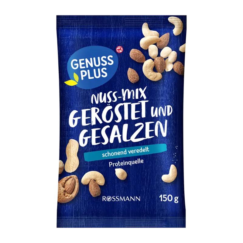 GENUSS PLUS Směs pražených ořechů solené, 150 g