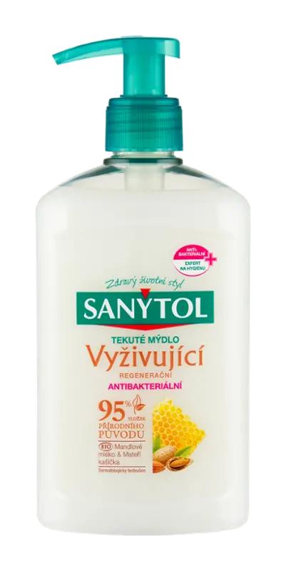 Sanytol Dezinfekční tekuté mýdlo, vyživující mandlové mléko & mateří kašička, 250 ml