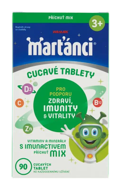 Marťánci Cucavé tablety s imunactivem příchuť mix, doplněk stravy, 90 ks