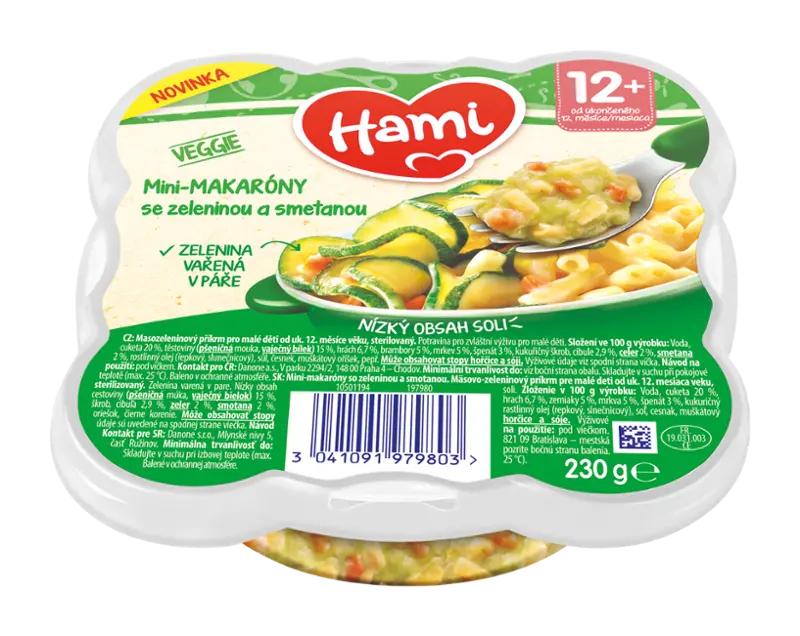 Hami Mini-makaróny se zeleninou a smetanou, 230 g