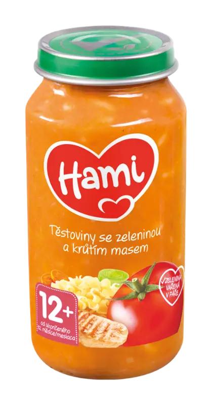 Hami Příkrm Těstoviny se zeleninou a krůtím masem, 250 g