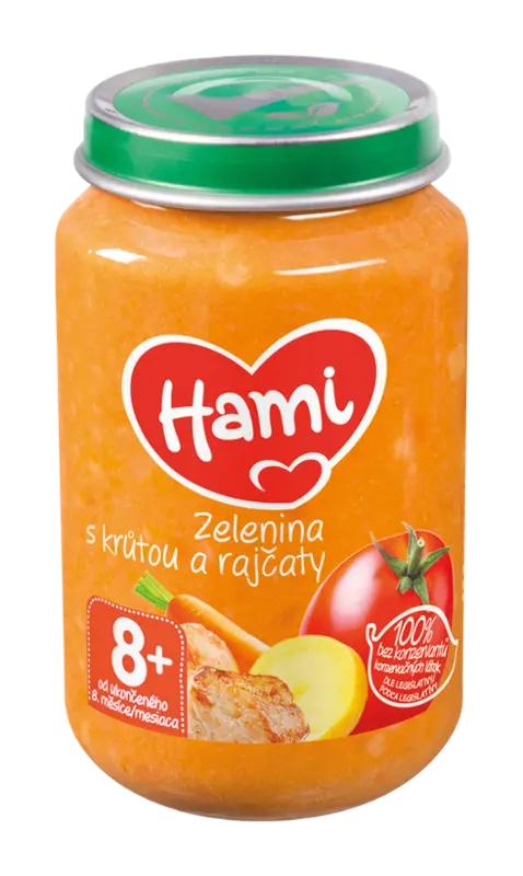 Hami Zelenina s krůtou a rajčaty, 200 g