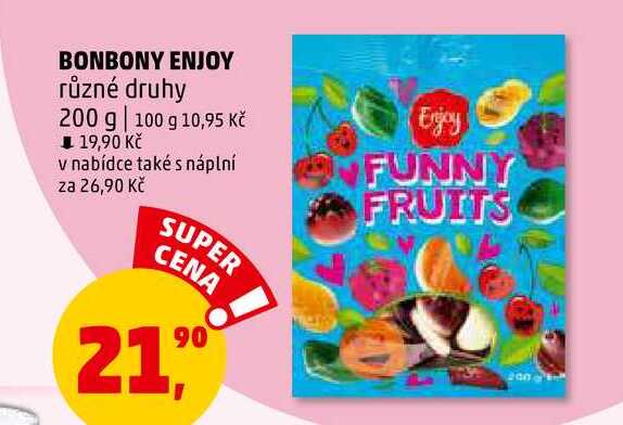 BONBONY ENJOY různé druhy, 200 g 