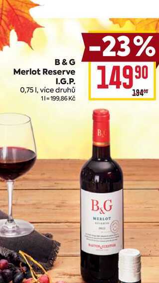 B&G Merlot Reserve I.G.P. 0,75l