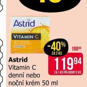 Astrid Vitamin C denní nebo  noční krém 50 ml 