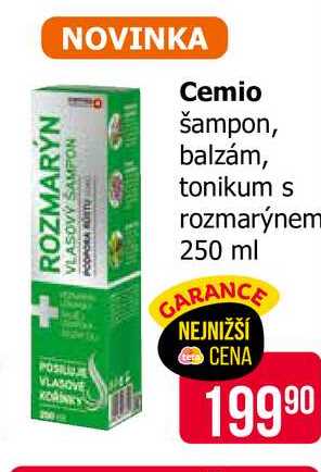 Cemio šampon, balzám, tonikum s rozmarýnem 250 ml 