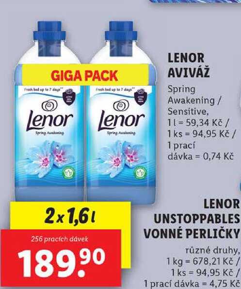 LENOR AVIVÁŽ, 2x 1,6 l/256 PD