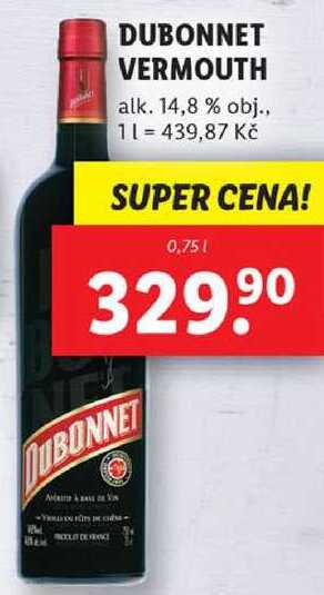 DUBONNET VERMOUTH, 0,75 l
