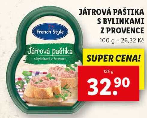 JÁTROVÁ PAŠTIKA S BYLINKAMI Z PROVENCE, 125 g