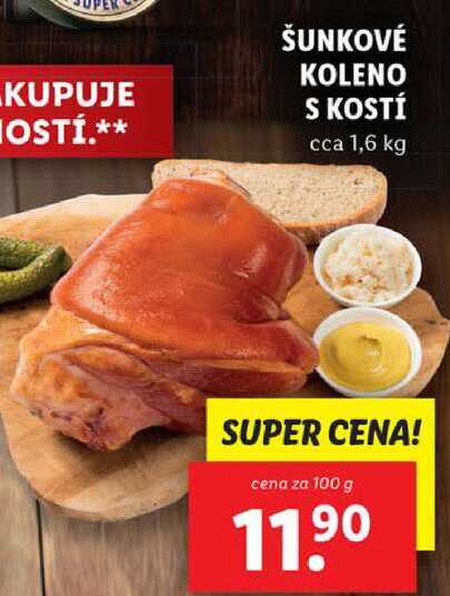 ŠUNKOVÉ KOLENO S KOSTÍ, cena za 100 g