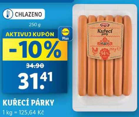 KUŘECÍ PÁRKY, 250 g