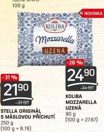 KOLIBA MOZZARELLA UZENÁ 90 g 