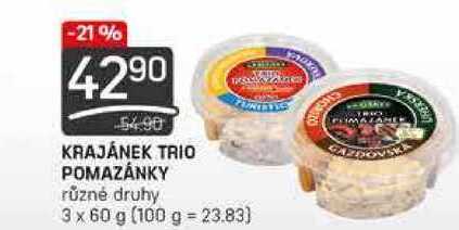 KRAJÁNEK TRIO POMAZÁNKY různé druhy 3 x 60 g