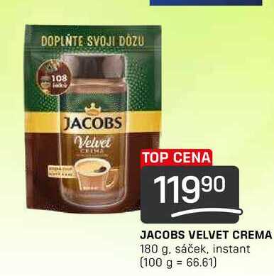 JACOBS VELVET CREMA 180 g, sáček, instant 