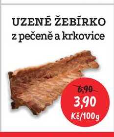 UZENÉ ŽEBÍRKO z pečeně a krkovice 100g  