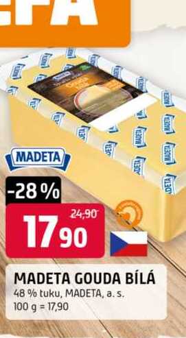 MADETA GOUDA BÍLÁ 48% tuku, 100 g