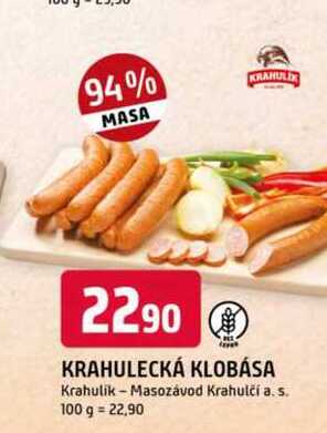 KRAHULECKÁ KLOBÁSA 100g