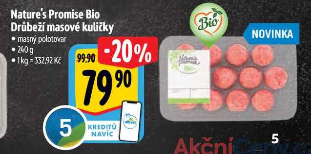 Nature's Promise Bio Drůbeží masové kuličky, 240 g