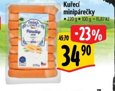 Kuřecí minipárečky, 220 g