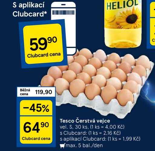 Tesco Čerstvá vejce vel. S, 30 ks