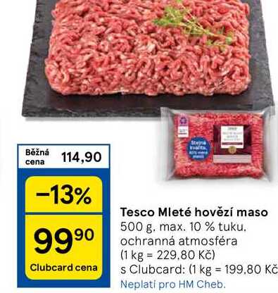 Tesco Mleté hovězí maso, 500 g