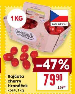 Rajčata cherry Hranáček košík, 1 kg 