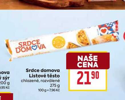 Srdce domova Listové těsto chlazené, rozválené 275 g 