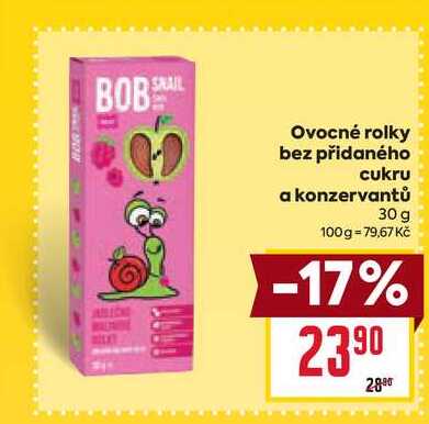 Ovocné rolky bez přidaného cukru a konzervantů 30 g 