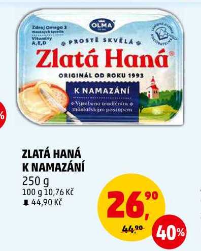 ZLATÁ HANÁ K NAMAZÁNÍ, 250 g 