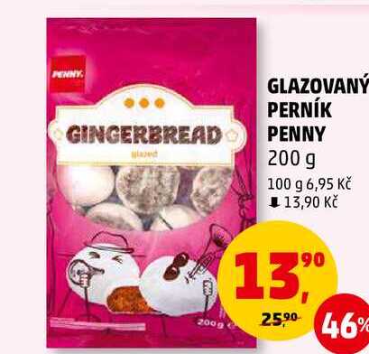 GLAZOVANÝ PERNÍK PENNY, 200 g 