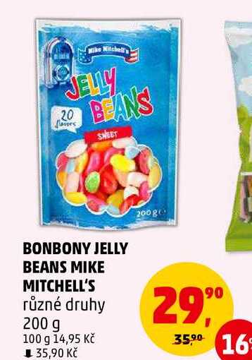 BONBONY JELLY BEANS MIKE MITCHELL'S různé druhy, 200 g 