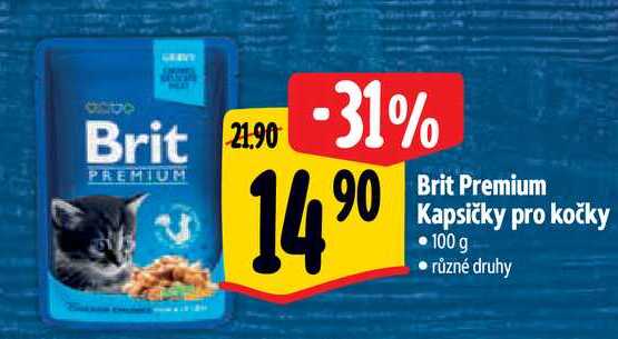 Brit Premium Kapsičky pro kočky, 100 g