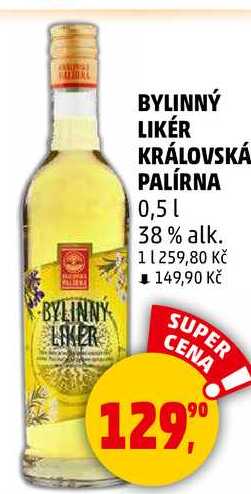 BYLINNÝ LIKÉR KRÁLOVSKÁ PALÍRNA, 0,5 l