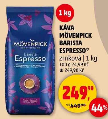 KÁVA MÖVENPICK BARISTA ESPRESSO zrnková, 1 kg 