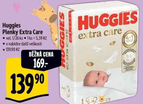 Huggies Plenky Extra Care, vel. 1/26 ks 